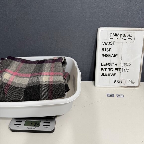 Cabi VTG Wool Blend Double Breasted Jacket Peacoat Size 8 Black Pink White - Picture 8 of 11